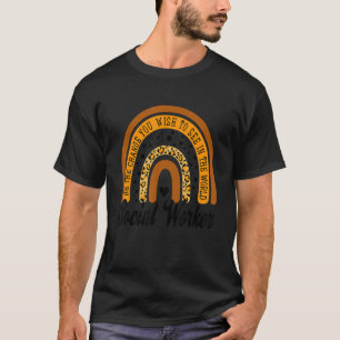 T-shirt Travailleur Social Arc-en-Ciel Rétro Boho Fonction