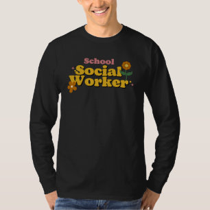 T-shirt Travailleur social scolaire Groovy Compétences d'a