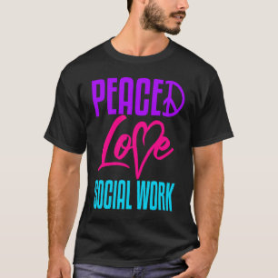 T-shirt Travailleur social Travail Paix Masters Masters MS