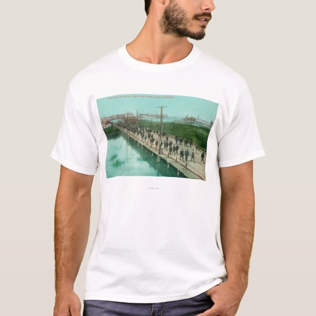 T-shirt Travailleurs d'arsenal de la marine des USA à (Devant)