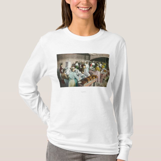 T-shirt Travailleurs emballant GoodiesFresno, CA (Devant)