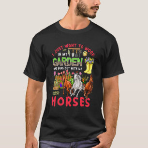 T-shirt Travaillez Dans Mon Jardin Et Accrochez-Vous Avec