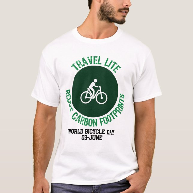T-shirt Travel Lite, Réduire les empreintes carbone.w (Devant)