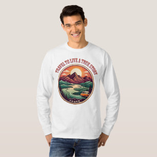 T-shirt Travel Real Story Tee — Pas de faux badge de voyag