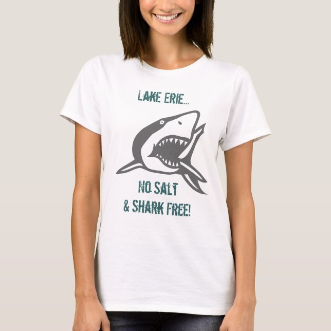 T-shirt Travel Swim Lake Winnebago Pas de sel et de requin (Devant)