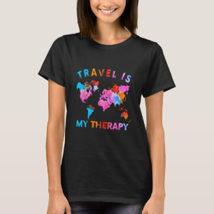 T-shirt Traveler Camping Trip World Statement Travel Is My
