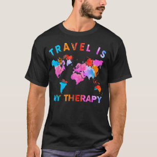 T-shirt Traveler Camping Trip World Statement Travel Is My
