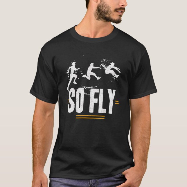 T-shirt Traverser Triple Piste Et Sauter Long Champ (Devant)