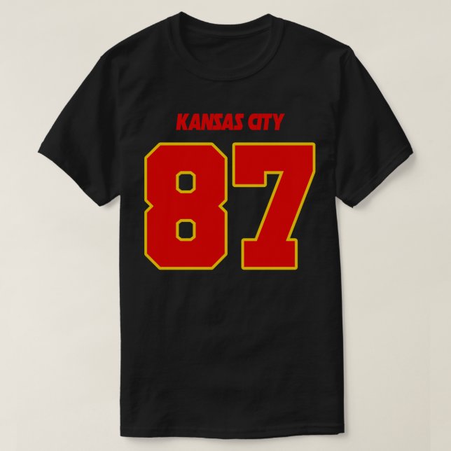 T-shirt Travis Kelce Jersey FrontBack Imprimer 1 (Design devant)