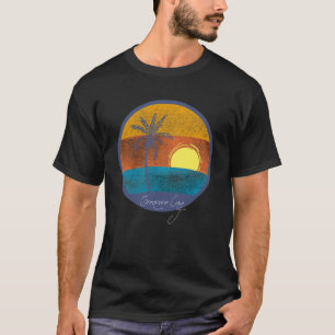 T-shirt Treasure Cay Bahamas Faded Retro Sunset