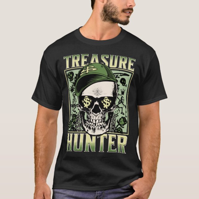 T-shirt Treasure Hunter Metal detector Graffiti Detectoris (Devant)