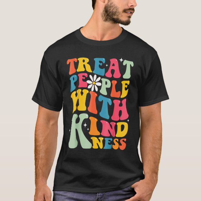 T-shirt Treat People With Kindness Retro TPWK Inspirationa (Devant)