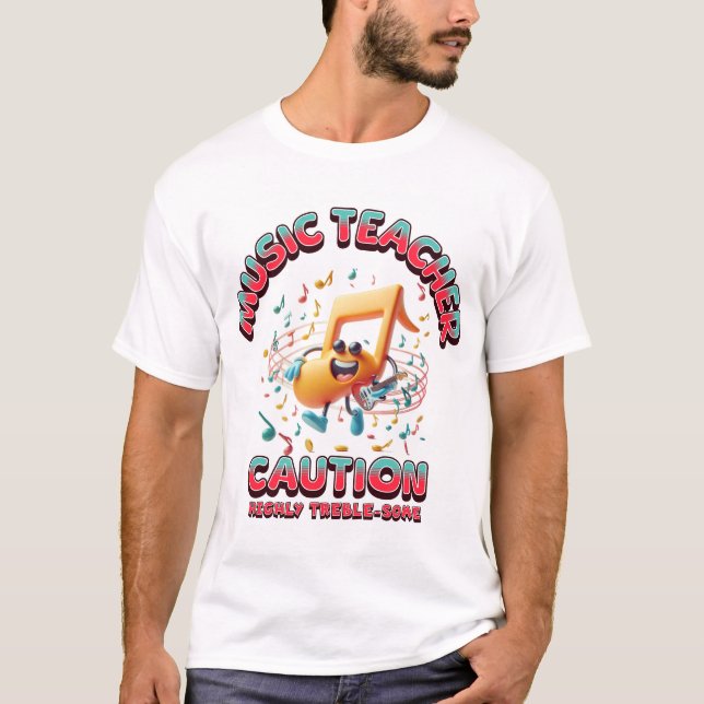 T-shirt "Treble-some" Music Teacher Tee (Devant)