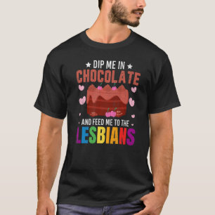 T-shirt Trempez Moi Dans Le Chocolat Nourriture Mangeur