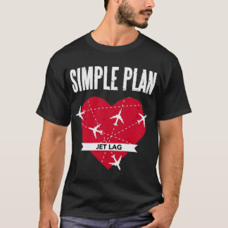 T-shirt Trend Simple Plan Jet Lag Cadeaux Pour Les Clas De