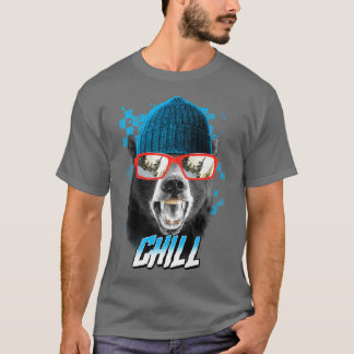 T-shirt Trendy Cool Bear Chill Poster Premium 