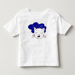 T-shirt. Trendy customised slipping happy cat. Zzz Toddler T-shirt