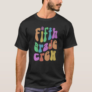 T-shirt Trendy Fifth Grade Crew Teacher Hello 5th Gr Vinta