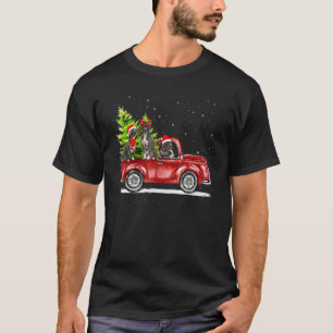 T-shirt Trendy Pitbull Père Noël Renne Camion Rouge Neige
