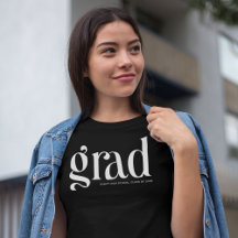 Trendy Simple Grad noir & blanc Graduation