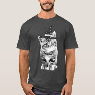 T-shirt Trendy Witch Kitten Halloween Animals