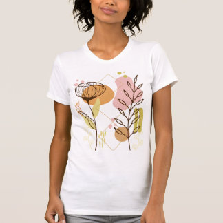 T-shirt Très belle chemise fleurie au design moderne