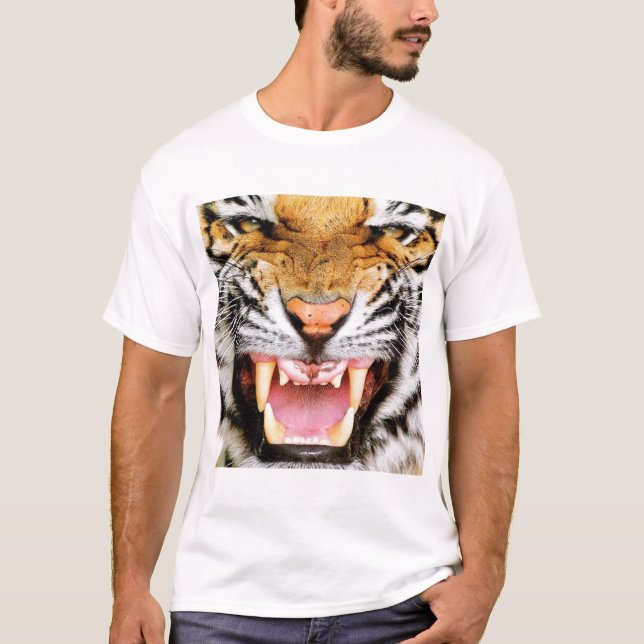 T-shirt très fâché de tigre de Bengale (Devant)