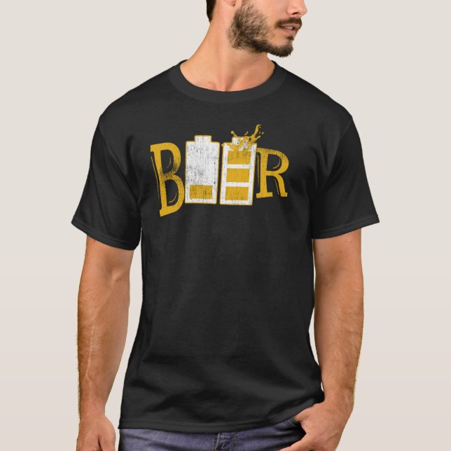 T-shirt Très Faible Sur La Bière Besoin De Bière OI Fermer (Devant)