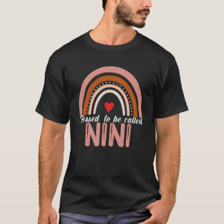 T-shirt Très Heureuse D'Être Appelée Nini Rainbow Women Mo