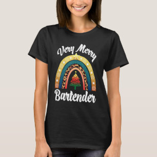 T-shirt Très Merry Bartender Rainbow Women Profession Lo