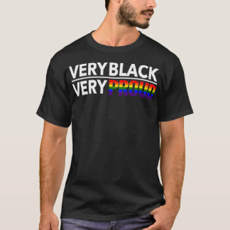 T-shirt Très Noir Très Fier Noir LGBT