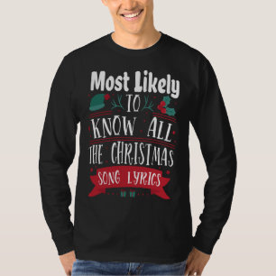 T-shirt Très Probable De Connaître Toutes Les Paroles De C