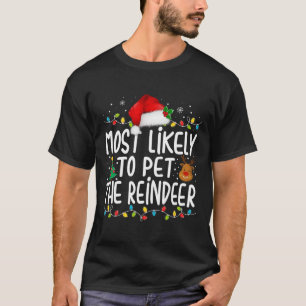 T-shirt Très Probable De Pet La Famille De Noël Reindeer P
