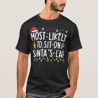 T-shirt Très Probable De S'Asseoir Sur Père Noël Lap Noël