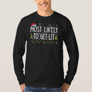 T-shirt Très Probable D'Obtenir Lit Joyeux Arbre De Noël X