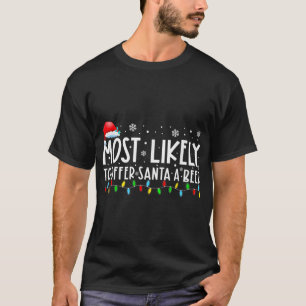 T-shirt Très Probable D'Offrir À Père Noël Une Bière Drôle