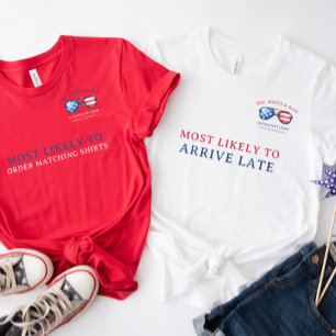 T-shirt Très probable Rouge blanc & bleu 4 juillet Réuni