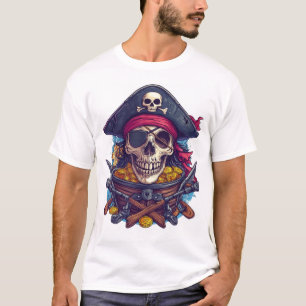 T-shirt Trésor de crâne de pirate