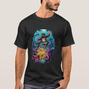 T-shirt Trésor de pirate kraken pieuvre mythique