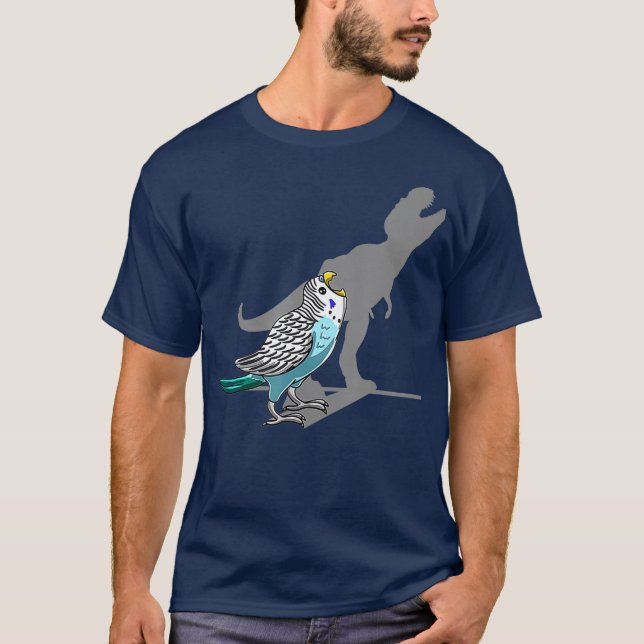 T-shirt TRex Budgerigar Bougie d'Ombre Perruche pour anima (Devant)