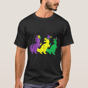 T-shirt Trex Dinos violet jaune vert