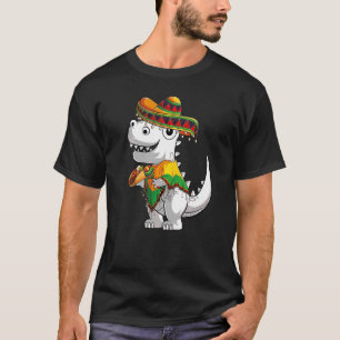 T-shirt Trex Dinosaur Taco Poncho Sombrero Cinco De Mayo F