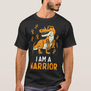 T-shirt Trex Orange Ribbon Im Un Guerrier Leucémie Sensibi