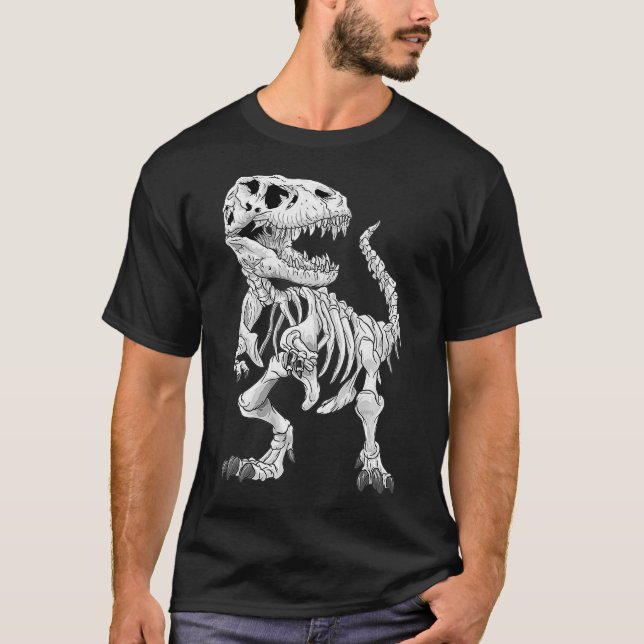 T-shirt TRex Skeleton Dino bones paleontologiste fossile (Devant)