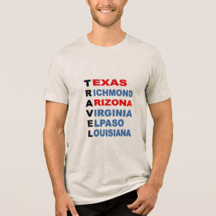 T-shirt Tri blend oats TRAVEL USA Tri-Blend Shirt