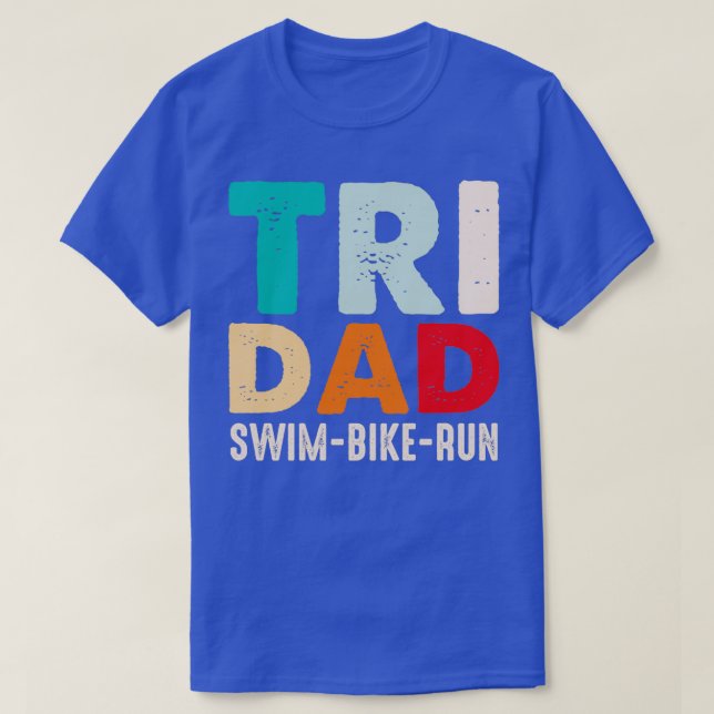 T-shirt Tri Papa SwimBikeRun Funny Père 2 (Design devant)