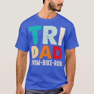 T-shirt Tri Papa SwimBikeRun Funny Père 2