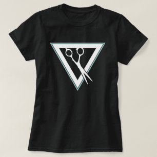 T-shirt triangle ciseaux à cheveux