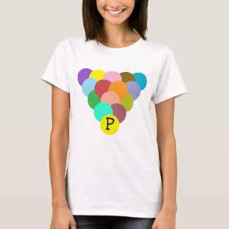T-shirt Triangle initial coloré personnalisé Cercles arc-e