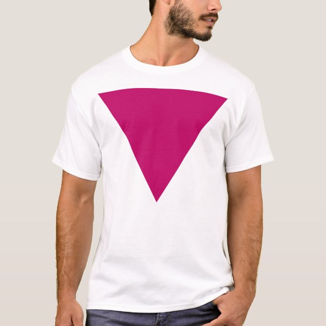 T-shirt triangle rose (Devant)